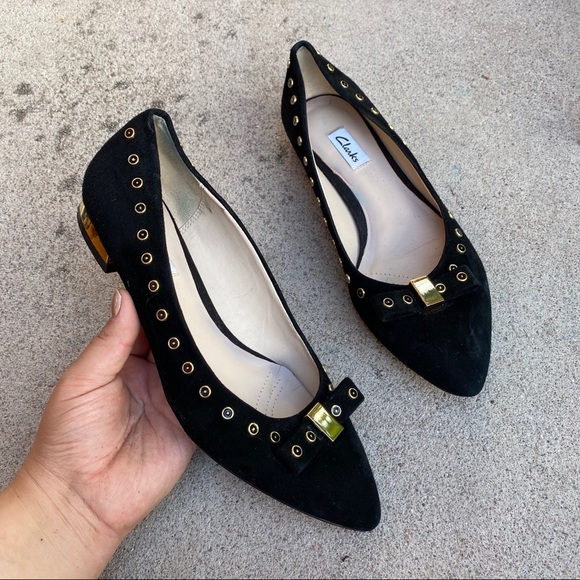clarks pointed flats